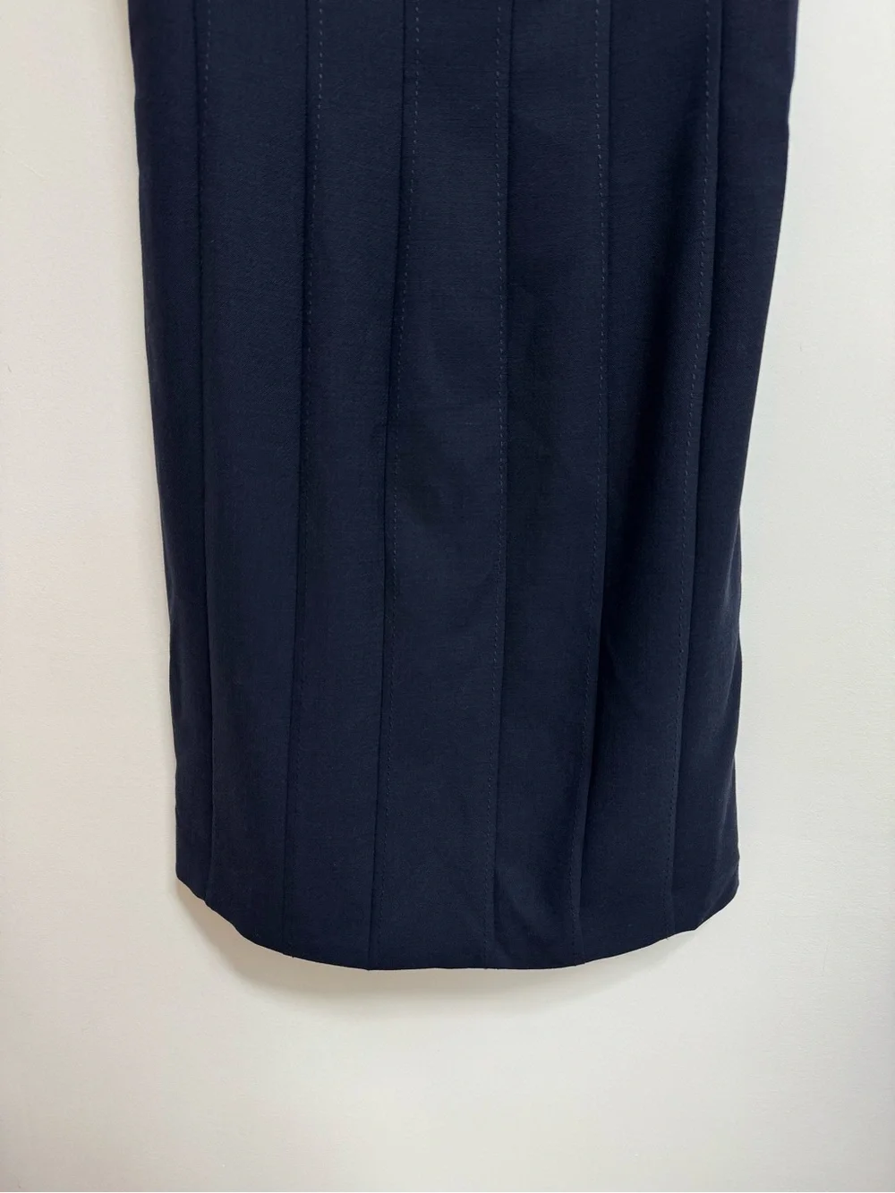 Tory Burch Boat Neck Wool Blend Sheath Dress Women Size 4 Navy Preppy Nautical